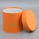 The box is round, with an embossing "love" orange 18*18*18cm