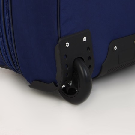 Small suitcase 20 ”, a road bag with a zipper, the color of a dark blue-7
