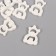 Decor for the creativity of Polystone "Bear-toy" White set 6 pcs 2.2x3 cm