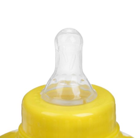 A bottle for feeding "Transport", classic throat, with handles, 150 ml., 0 months, yellow color-8