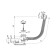 Alcadrain A55KM-80, automatic, 80 cm bathtub siphon