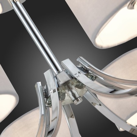 Suspended EVOLUCE lamp. Sle105303-08. Linda. 8x40 watts, E14, 77x77x71 cm, chromium color-7