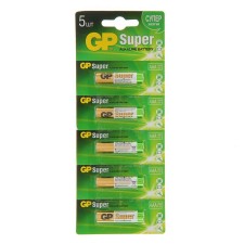 Battery alkalin GP Super, AAA, LR03-5BL, 1.5V, tear-off blister, 5 pcs.
