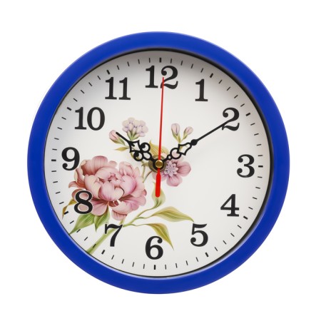 Watch Wall "Flowers", D-20 cm, smooth move
