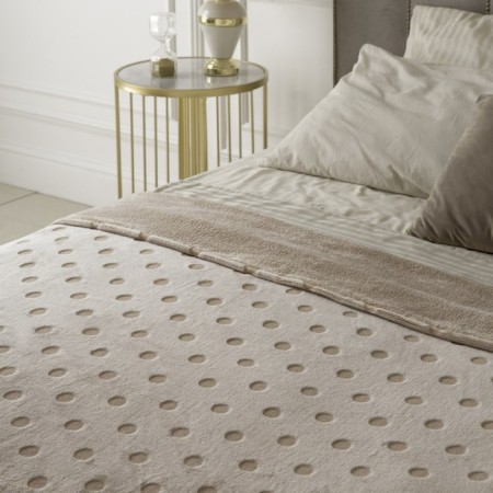 Placed “Peas”, size 180x200 cm, beige color-1