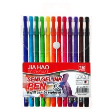 A set of ballpoint pens 12 colors, 1 mm, a monophonic color of the software body, in a blister