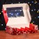 The box is folding, under 5 eclairs “snowflakes”, 25.2 x 15 x 6.6 cm