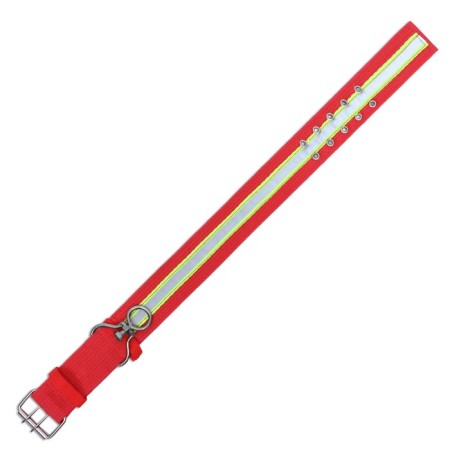 The collar is a four-layer reflective with a swivel 71 x 5 cm, Osh 55-65 cm, red-4