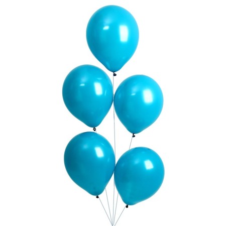Latex ball 12 ", pastel, set 25 pcs., Pavovniy blue color-1