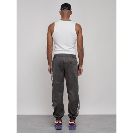 Joggers are sports male, size 50, gray color-3