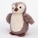 Soft toy "owl", 20 cm, light gray color