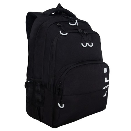 Youth backpack 45 x 32 x 23 cm, Grizzly, ergonomic back, laptop department, black