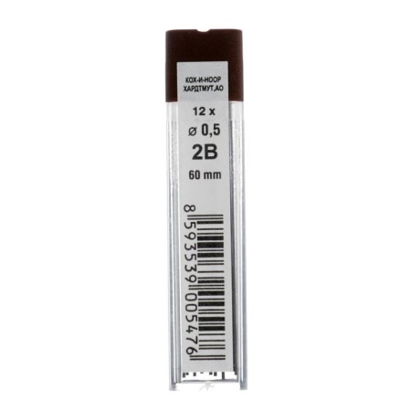 Set of sections for mechanical pencils 3 cases 0.5 mm Koh-I-Noor 4152 2B, 12 pieces in case (786602)-1