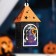 LED suspension "Black Tower of Ghosts" 6.5 × 17.5 × 6.5 cm, plastic, batteries LR1130x3, glow warm white