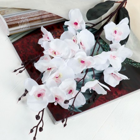 Artificial flowers "Orchid Falenopsis" 8x80 cm, white