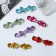 Halfish hair clip "Crystal" bow, 8 cm, mix