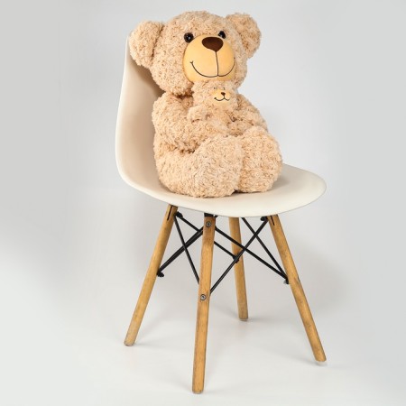 Soft toy "Bear", with a teddy bear, 65 cm, beige color-4