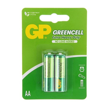 Salt battery GP Greencell Extra Heavy Duty, AA, R6-2BL, 1.5V, blister, 2 pcs.