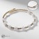 Bracelet Pearl "Noel" ball No. 4, white color in gold, d = 6 cm