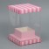 Gift box for flowers with a vase and PVC windows folding, packaging, "Love", 16 x 23 x 16 cm
