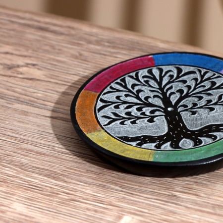 Stand under incense "Tree" stone 10 cm-1