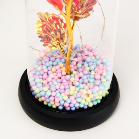 Night -night flask "Red Flower" LED from batteries 3haaa 11x11x22 cm-4