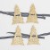 A set for the decor of the dining rooms "Christmas tree", 4 pcs, col. gold 5x7.5 cm 100% p/e, felt