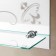 Mirror, wall -mounted, with sandblasting graphics, with a shelf, 52 × 70 cm