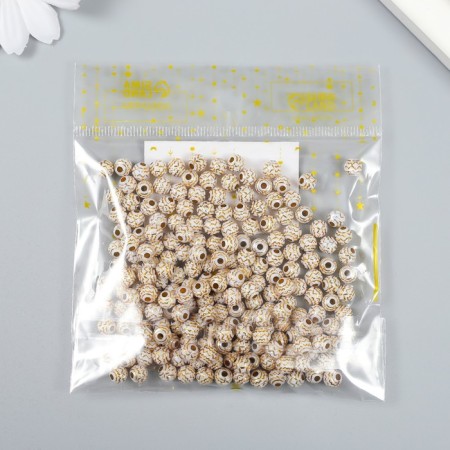 Beads for creativity plastic "Golden Web" set of 20 g 0.6x0.6x0.6 cm-3