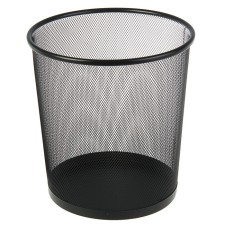 Metal paper basket 13 liters Erich Krause, black, base 260 mm, top 280 mm