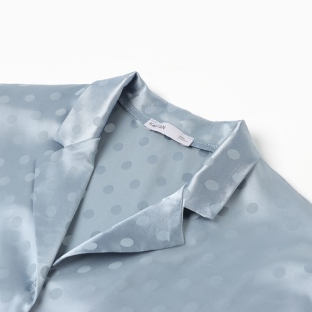 Female pajamas (shirt and trousers) KAFTAN "Peas" Blue color, size 44-46-6