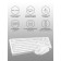 Keyboard + Mouse A4Tech FSTYLER FG1012 CLAV: White Mouse: White USB wireless Multimedia (102943