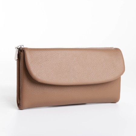 Women's wallet on magnet, beige color