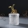 Casket glass "Hare rhombus" Gold 6x6x12.5 cm