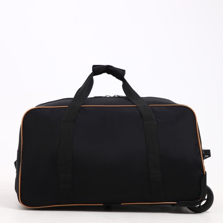 Road bag on wheels, long belt, black/beige color-1