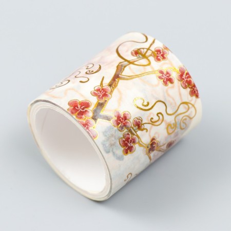 Adhesive tape paper "Garden flowers" set 2 pcs width 3; 4 cm winding 2 m-3