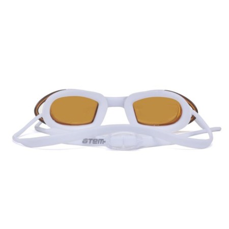 ATEMI N9101M swimming glasses, silicone, white/orange color-2