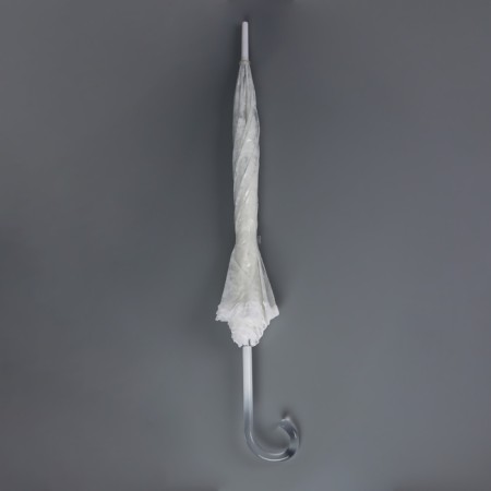 Umbrella - semi -automatic “lace” cane, 8 knitting needles, r = 40 cm, white/transparent color-9