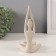 Polystone candlestick for 1 candle "Greeting the Sun" White in nettles 8.7x8.7x16.5 cm