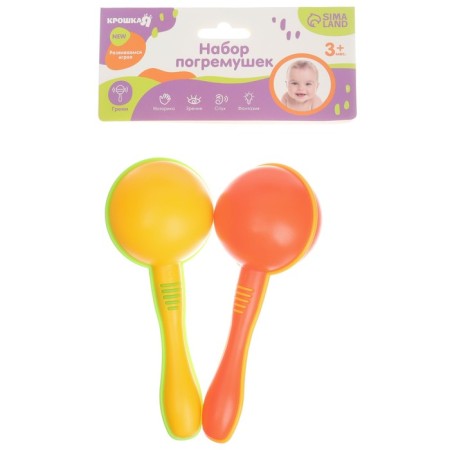 A set of rattles "Marakas", 2 pcs, color mix, crush me-6