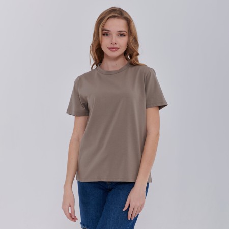T -shirt female, brown color, size 44 (m)-4