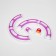 A toy for cats 2 in 1 "Circle and wave" with a ball (cardboard box), mix of flowers