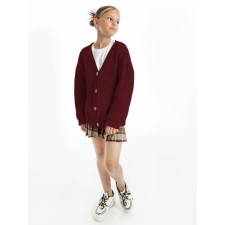 Кардиган для девочки Amarobaby Knit, рост 140 см, цвет бордовый