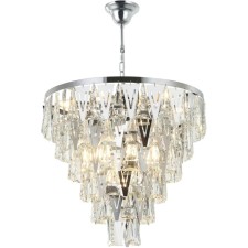 Crystal Suspended chandelier Vaviani 13xe14 40W, size 60x60x63-150 cm, color chromium