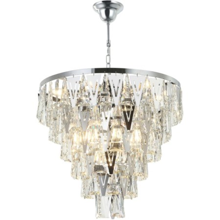 Crystal Suspended chandelier Vaviani 13xe14 40W, size 60x60x63-150 cm, color chromium