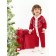 Knitting overalls, children's pure love Christmas Snow, height 62 cm, red color