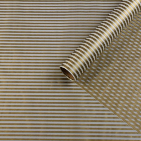 Matte film for flowers "strip", gold, 57 cm x 5 m-2