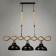 Chandelier "Workshop" 3he27 40V black 120x30x35cm