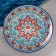 Largan Rishtan ceramics "Flowers", 39 cm, blue