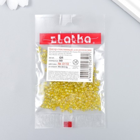 Beads "Zlatka" 08/0, 3 mm, 10 g 0110 yellow-2